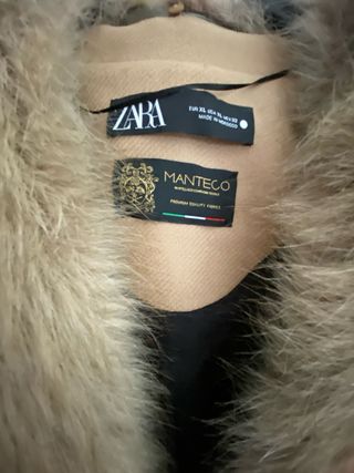 Abrigo Lana Zara Camel XL