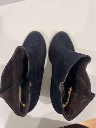 Botas negras tacón madera talla 37