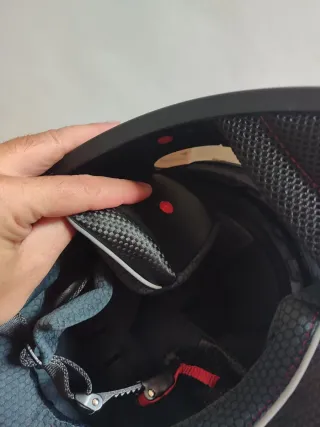 Casco integral moto S negro pintura carbono