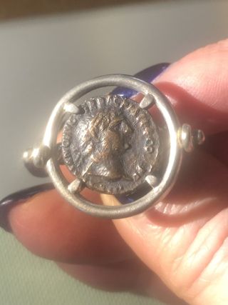 Anillo Plata Moneda Romana (Copia)