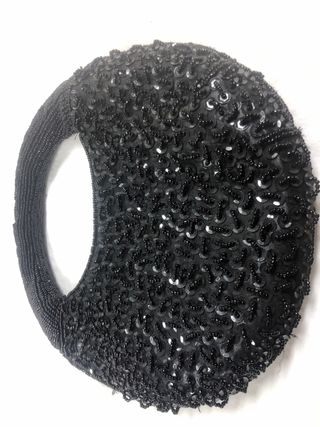 Bolso de fiesta negro con pedrería