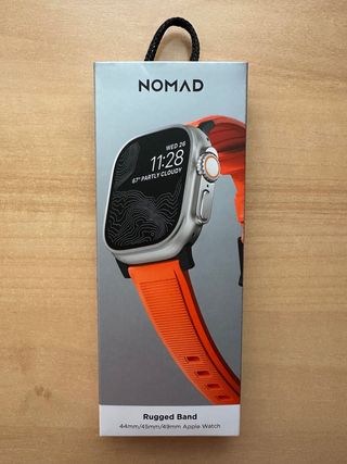 Apple Watch X Nomad 49mm. Rugged Band ULTRA Orange