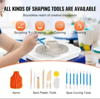 Torno Cerámica VEVOR 30W 6.5 + Accesorios