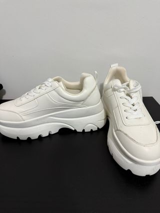 Zapatillas Deportivas Plataforma Blancas