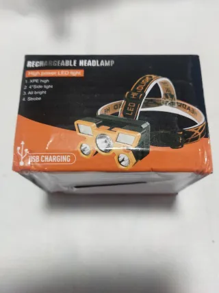 Linterna frontal LED USB