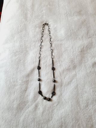 Collar largo metal cobrizo de calidad con anillas