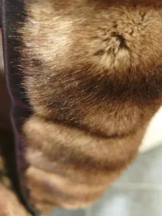 Chaleco pelo marrón talla M,forrado