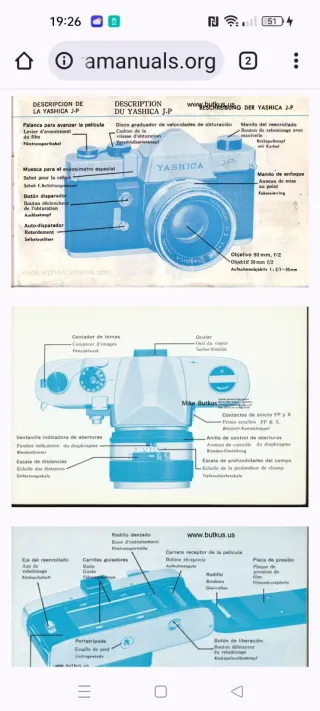 Cámara Yashica J-P de colección con Exposímetro