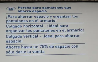 Percha Múltiple para Pantalones Ahorra Espacio