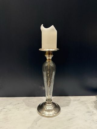 2 Candelabros Zara Home Cristal y Metal