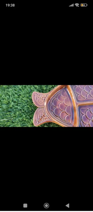 Lote 2 Bandejas Cerámica Marrón