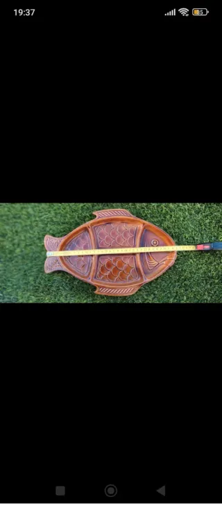 Lote 2 Bandejas Cerámica Marrón