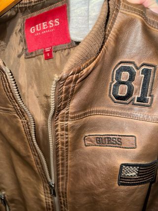 Chaqueta de cuero Guess para hombre