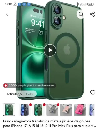 Funda iPhone 12 Magnética Transparente