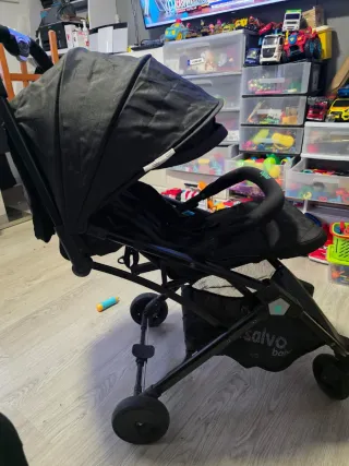 Silla de paseo plegable negra