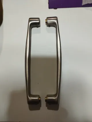 Tiradores puerta acero inoxidable plata brillo