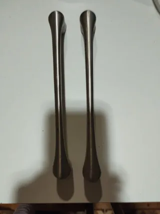 Tiradores puerta acero inoxidable plata brillo