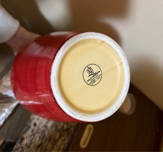 Vaso Ceramica Rosso corallo Decorato