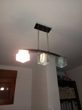 Lámpara aplique 3 bombillas cristal