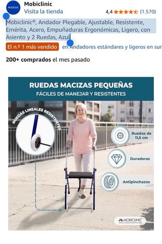 Andador Plegable Mobiclinic Azul