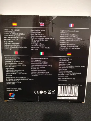 Báscula de Baño Digital Euro Life