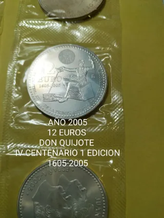 18 Monedas de Plata Emisión 2002, 2004, 2005