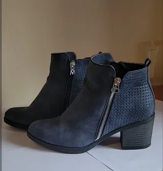 Botines tacón azul Maria Mare T38