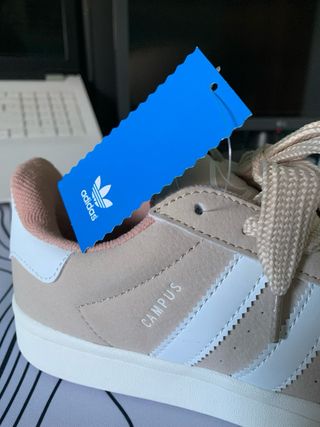 Adidas Campus Beige/Rosa Talla 38