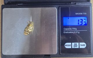 Colgante Búho de oro de 18k, 1.33 g.