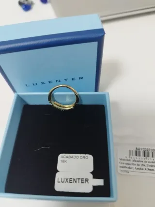 Anillo Luxenter Oro 18k Circonitas Multicolor