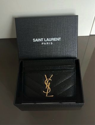 Portacarte Saint Laurent Nero Oro