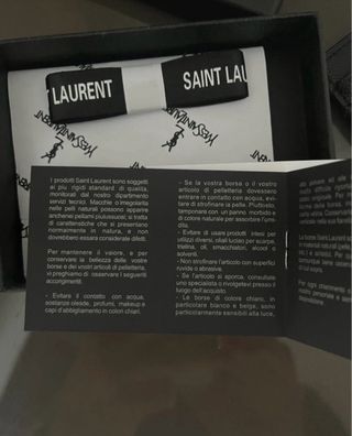 Portacarte Saint Laurent Nero Oro