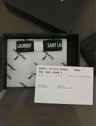 Portacarte Saint Laurent Nero Oro