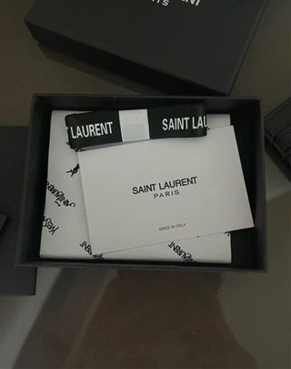 Portacarte Saint Laurent Nero Oro