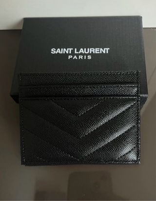Portacarte Saint Laurent Nero Oro
