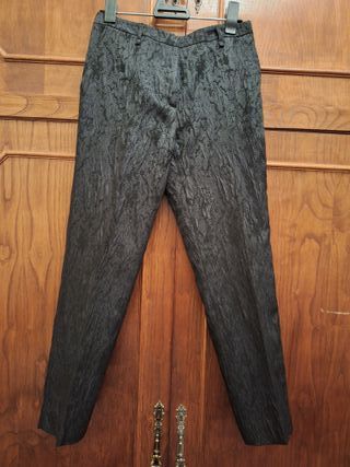 Pantalón de vestir negro jaspeado