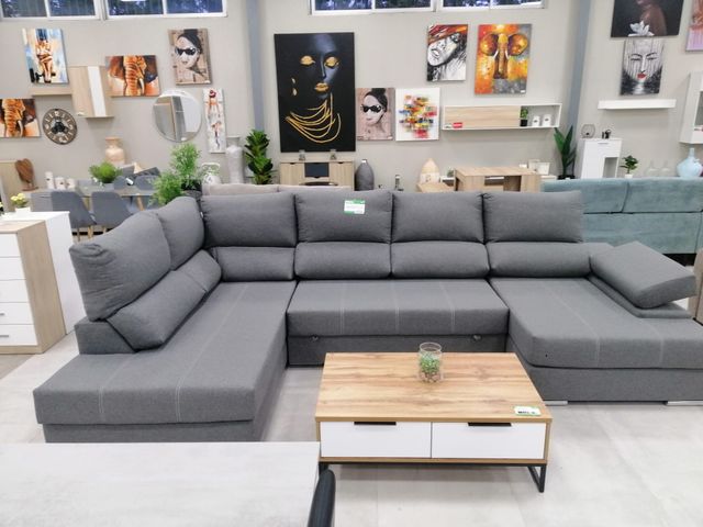 Mega Sofa Cama Chaise L. Rinconera Italia 345x200