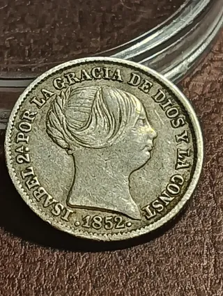 Moneda 1 Real Plata 1852 Isabel II