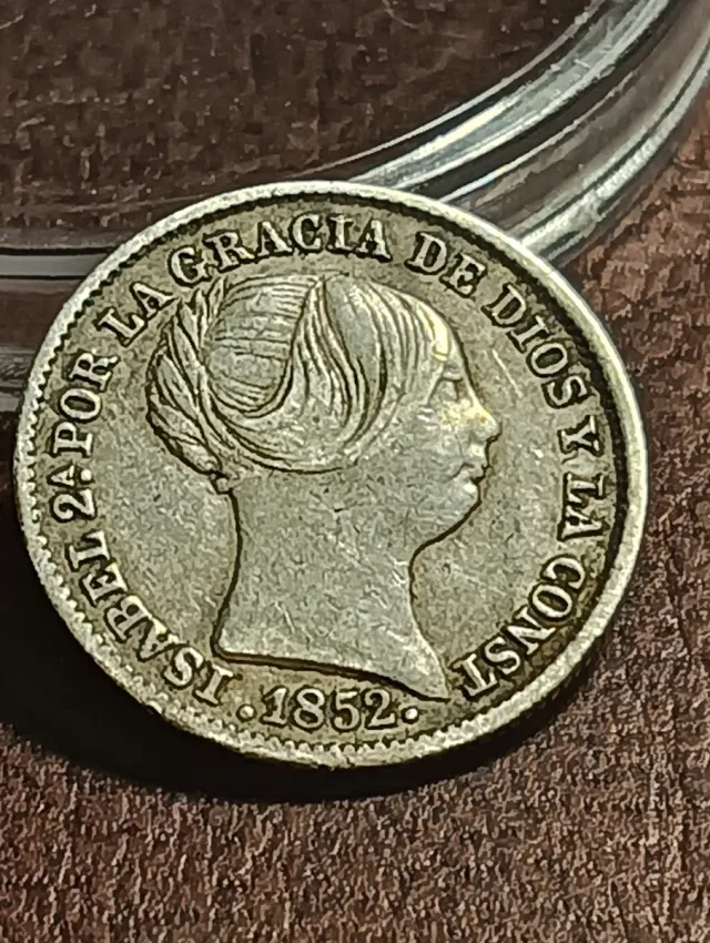 Moneda 1 Real Plata 1852 Isabel II