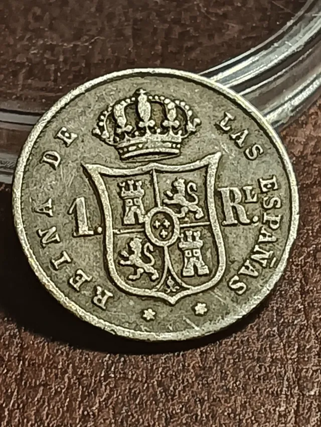 Moneda 1 Real Plata 1852 Isabel II