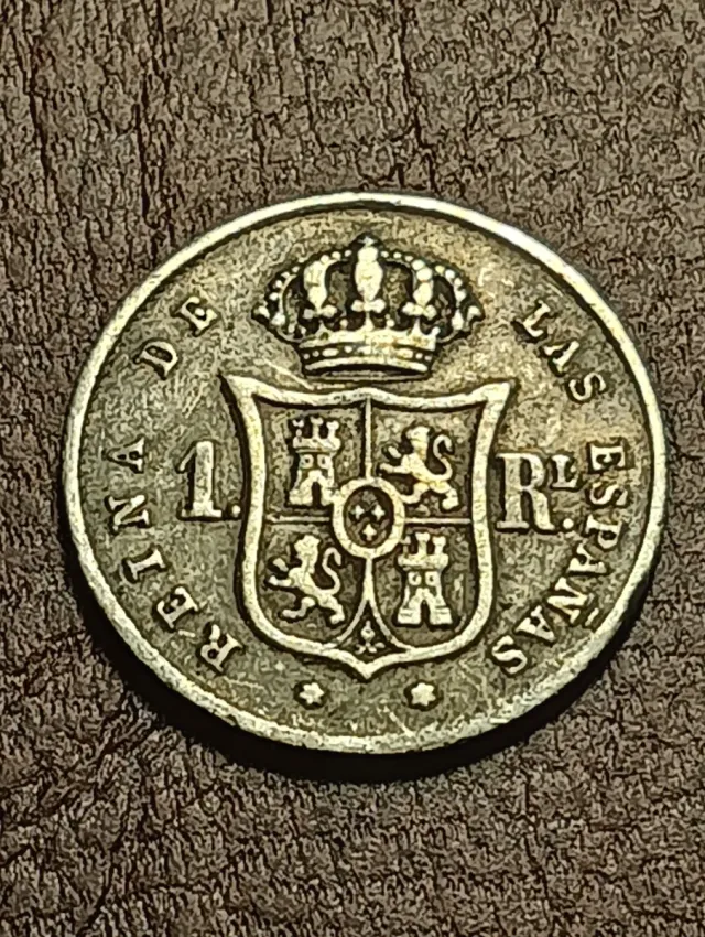 Moneda 1 Real Plata 1852 Isabel II