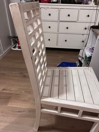 Silla de madera Banak Importa blanca