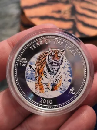 Moneda Plata Año del Tigre