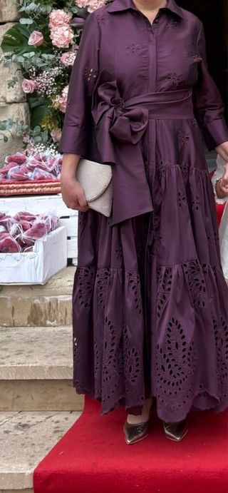 Vestido fiesta burdeos