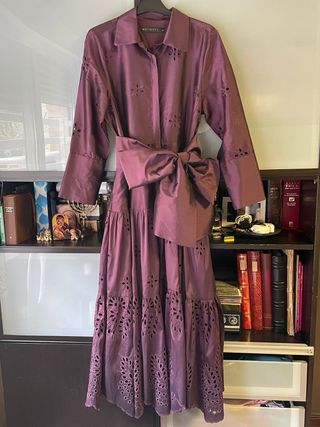 Vestido fiesta burdeos