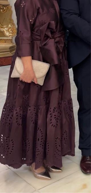 Vestido fiesta burdeos