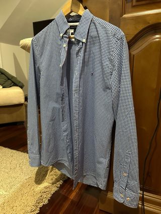 Camisa Tommy Hilfiger Cuadros Azul Talla S