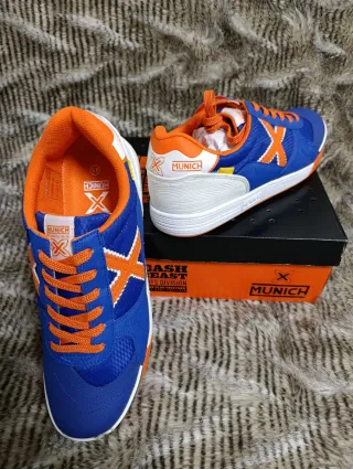 Zapatillas Munich G-3 Indoor Azul Naranja