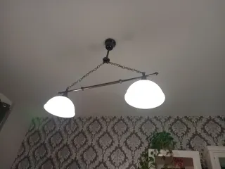 Lámpara de salón cristal y metal