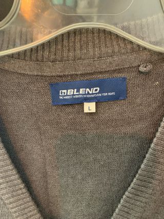 Chaleco Blend Gris Talla L